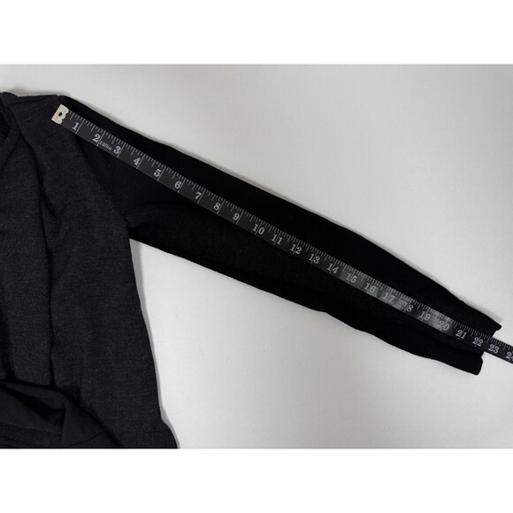 AllSaints Drina Cardigan Womens Size 4 Black Asymmetrical Zipper Drape Sweater - Picture 11 of 13